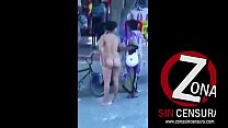 Colombian naked on the street