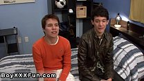 Gay video Leon Cums while getting his bum banged hard! He later gets