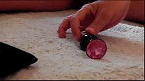 Pink & black anal plug size L