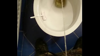 Kerl in toilette gepisst