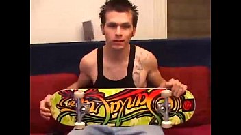 Skater Boy Jacking Off and Self Sucking Facial
