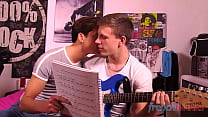 Guitar teacher playing with my twink ass
