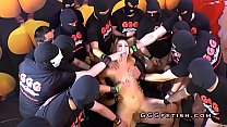Gangbang sex with cumshots from black cock
