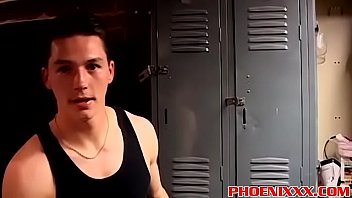 Sexy and horny gym buddies locker room hot gay sex
