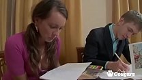 Teen Takes A Break From Studying To Suck Off Her Tutor