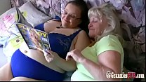 Old Blonde Granny And Busty BBW MILF Are Lesbians