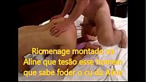 Ricmenage mounted on Aline's ass