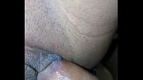 I made her cum on her hot shaved pussy