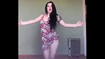 Horny virgin girl dancing just check her ass moves