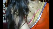 Girl showing boobs nipples in saree