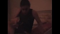 Non-professional video with erotic couple getting perspired in bed