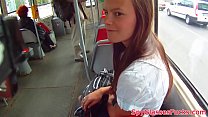 Petite euro filmed on spycam in public