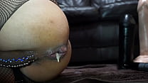 Deep anal masturbation with Doc Johnson The Naturals 12 Inch Dong with Balls