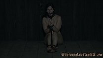 Chained up babe gets doggystyle plowing from hangman