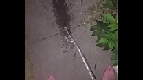 Chubby Gay Guy, Pissing Outdoors