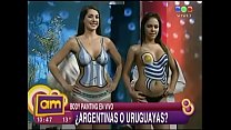 Valeria Degenaro e Pamela Paiva en bodypainting
