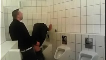 male fucks bareback in bathroom