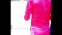 Pink silky dress windy hot sulwar