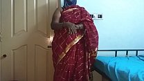 desi indien tamil telugu kannada malayalam hindi cornée tricherie femme vanitha portant saree couleur rouge cerise montrant gros seins et chatte rasée presse dure seins presse pincée frotter chatte masturbation