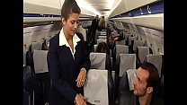 Alyson Ray, charmante hôtesse de l'air brune, a proposé à un passager de lui fourrer le cul juteux après un vol