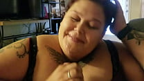 Bbw wife sucks my cock and lets me cum on her face