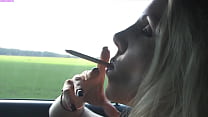 Smoking before fucking a young and shy virgin