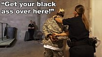 BLACK PATROL - фальшивого солдата белые полицейские используют как черную игрушку для траха