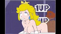 Mario perfurando a vagina de Peach