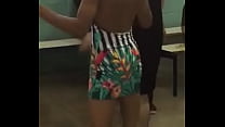 Fag/gay/son of a bitch/thiago Gayzinho sensualizing in a dress