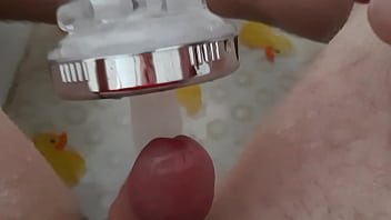Orgasm with shower jetting water