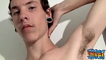 Solo masturbation with a skinny young thug with a big dick