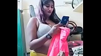 Swathi naidu exchanging dress and getting ready for shoot part-1