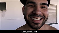 Настоящему прямому латиноамериканцу в любительском видео заплатили за секс втроем с двумя геями