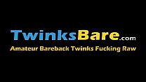 Six cute twinks sucking and fucking bareback