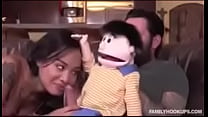 making a blowjob on the puppet