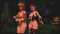 Shemale Fairy se folla a Amazon en el bosque - Video porno de dibujos animados de animación 3D Futa