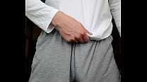 Pantalones de chándal enorme dickprint