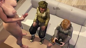 Shemale Mom se folla al amigo de ébano de su hijo - Transexual se folla a un chico de ébano | 3D de dibujos animados Futanari Porno Video XL