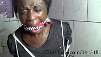 .com/114318 black slave tied and gagged with her own panties