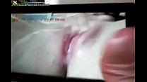 I jerk off and cum watching the video of my slut