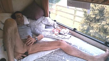 Gay older Dad Feeling Horny in Caravan