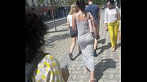 Nice ass in dress public