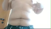 Young Chubby showing his body
