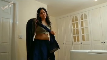 young girl in saree learns kamasutra POV Indian
