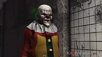 Evil clown plays with a sweet horny college girl in an abandoned hospital 7 min