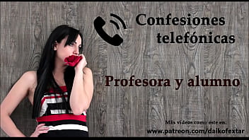 Telefongeständnis in Spanisch, eine Lehrerin und ihre Schülerin.