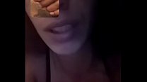 Plays with her pussy for guy with big dick