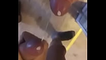 y. wanks big dick and cums in fitting room mirror