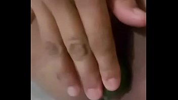 Vaginal with cucumber included very horny pregnant
