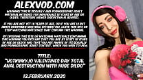 Hotkinkyjo Valentines day total anal destruction with huge dildo